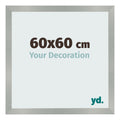 Photo Frame 60x60cm Aluminum Brushed MDF Bologna Front Size | Yourdecoration.com