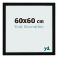 Photo Frame 60x60cm Black High Gloss MDF Bologna Front Size | Yourdecoration.com