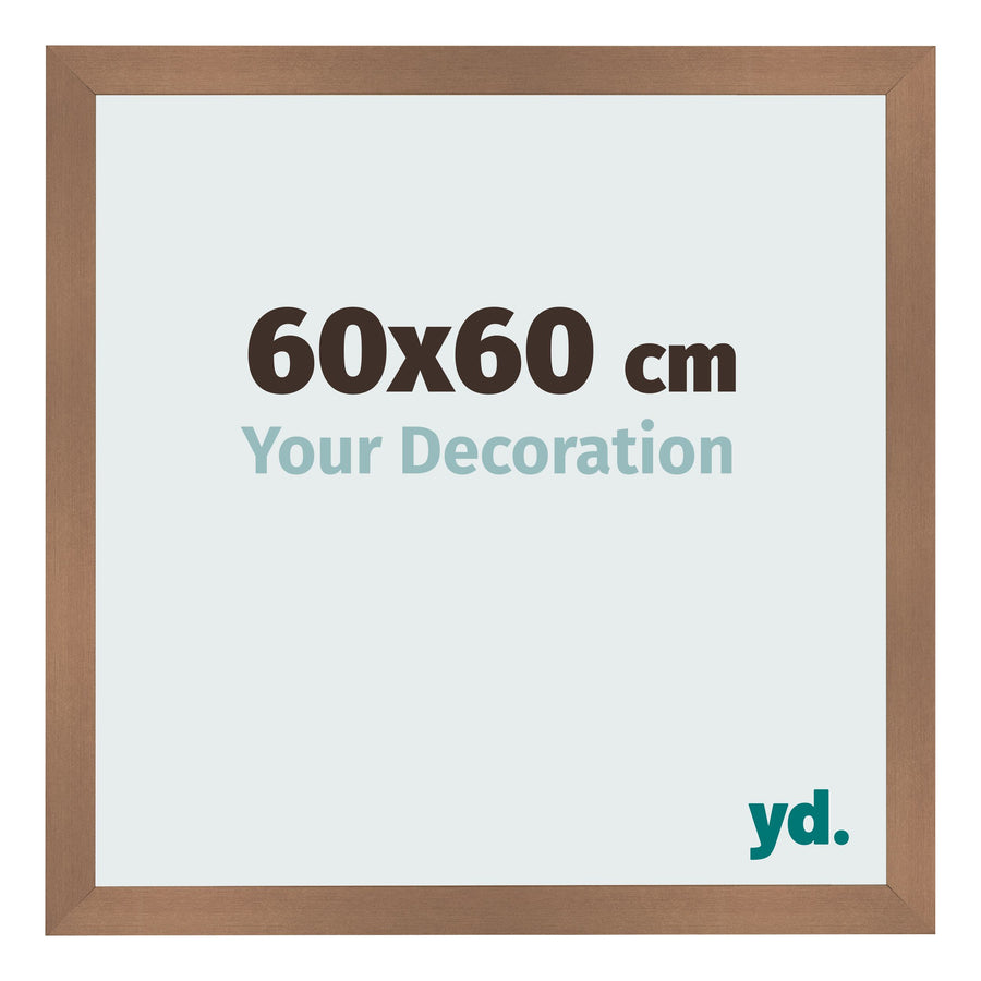 Photo Frame 60x60cm Copper Design MDF Bologna Front Size | Yourdecoration.com