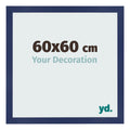 Photo Frame 60x60cm Dark Blue Swept MDF Bologna Front Size | Yourdecoration.com