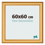 Photo Frame 60x60cm Gold Matte MDF Lazio Front Size | Yourdecoration.com