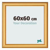Photo Frame 60x60cm Gold Matte MDF Lazio Front Size | Yourdecoration.com