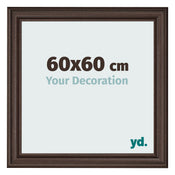Photo Frame 60x60cm Oak Dark MDF Lazio Front Size | Yourdecoration.com