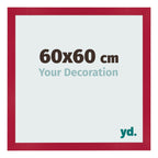 Photo Frame 60x60cm Red MDF Bologna Front Size | Yourdecoration.com