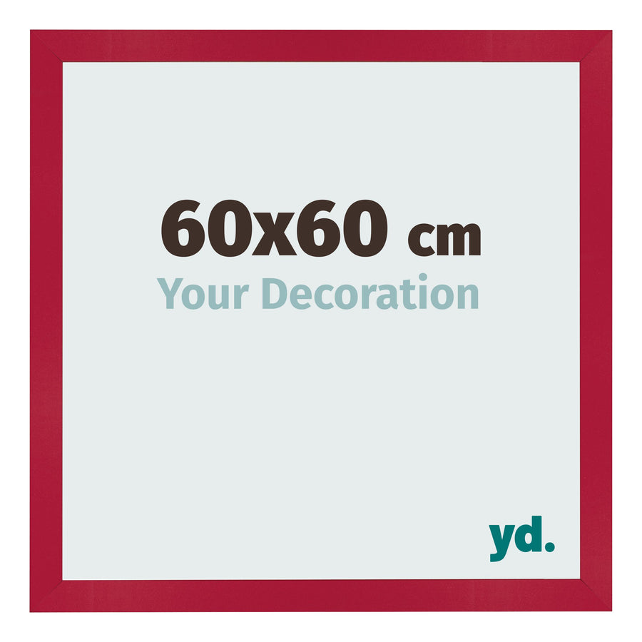 Photo Frame 60x60cm Red MDF Bologna Front Size | Yourdecoration.com