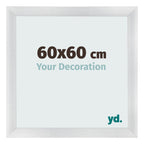 Photo Frame 60x60cm Silver Black Swept MDF Pisa Front Size | Yourdecoration.com