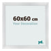 Photo Frame 60x60cm Silver Black Swept MDF Pisa Front Size | Yourdecoration.com