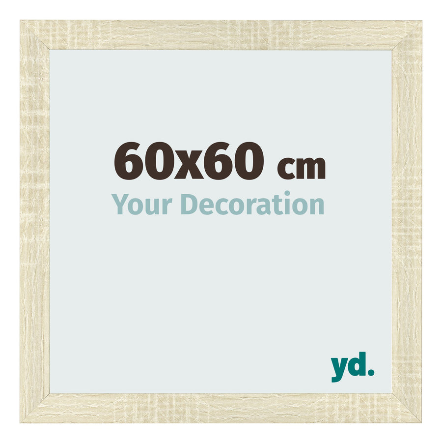 Photo Frame 60x60cm Sonoma Oak MDF Pisa Front Size | Yourdecoration.com