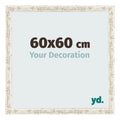 Photo Frame 60x60cm White Vintage MDF Bologna Front Size | Yourdecoration.com