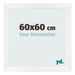 Photo Frame 60x60cm White Vintage MDF Pisa Front Size | Yourdecoration.com