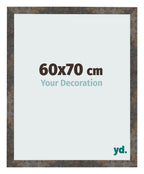 Photo Frame 60x70 cm Oxidized Metal MDF Bologna Front Size | Yourdecoration.com