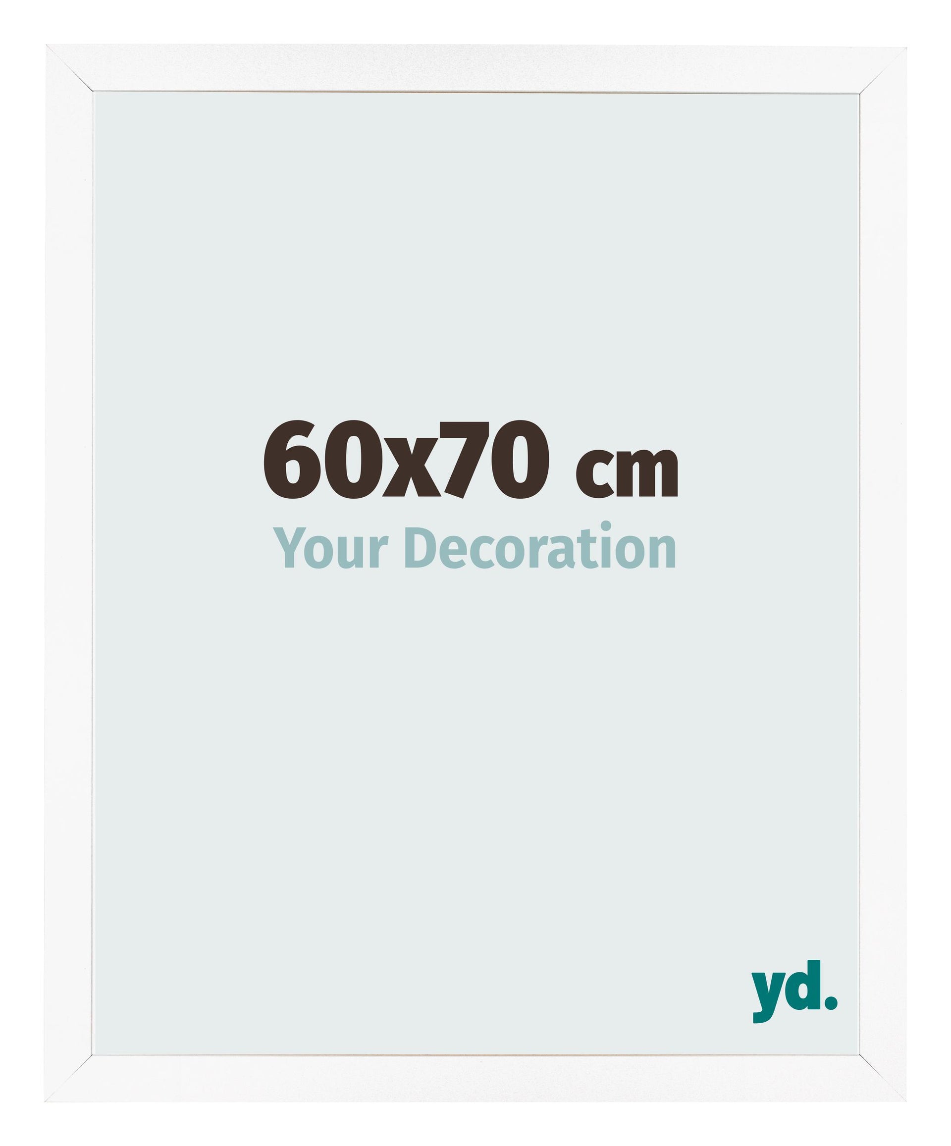 Photo Frame 60x70 cm White Matte MDF Bologna Front Size | Yourdecoration.com
