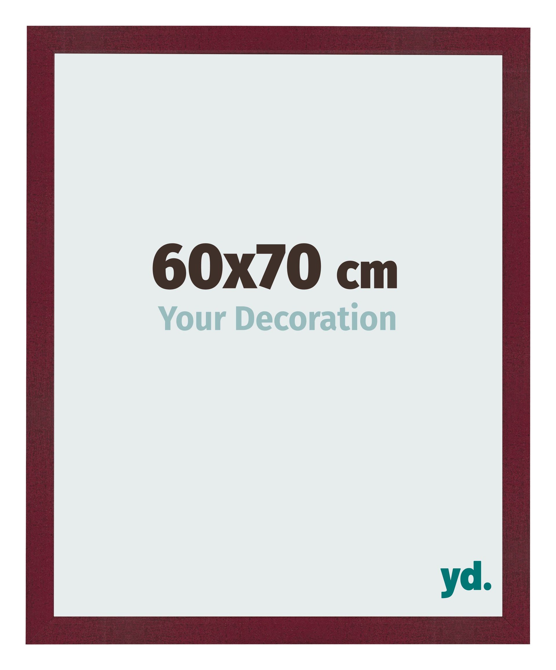 Photo Frame 60x70 cm Wine Red Swept MDF Bologna Front Size | Yourdecoration.com