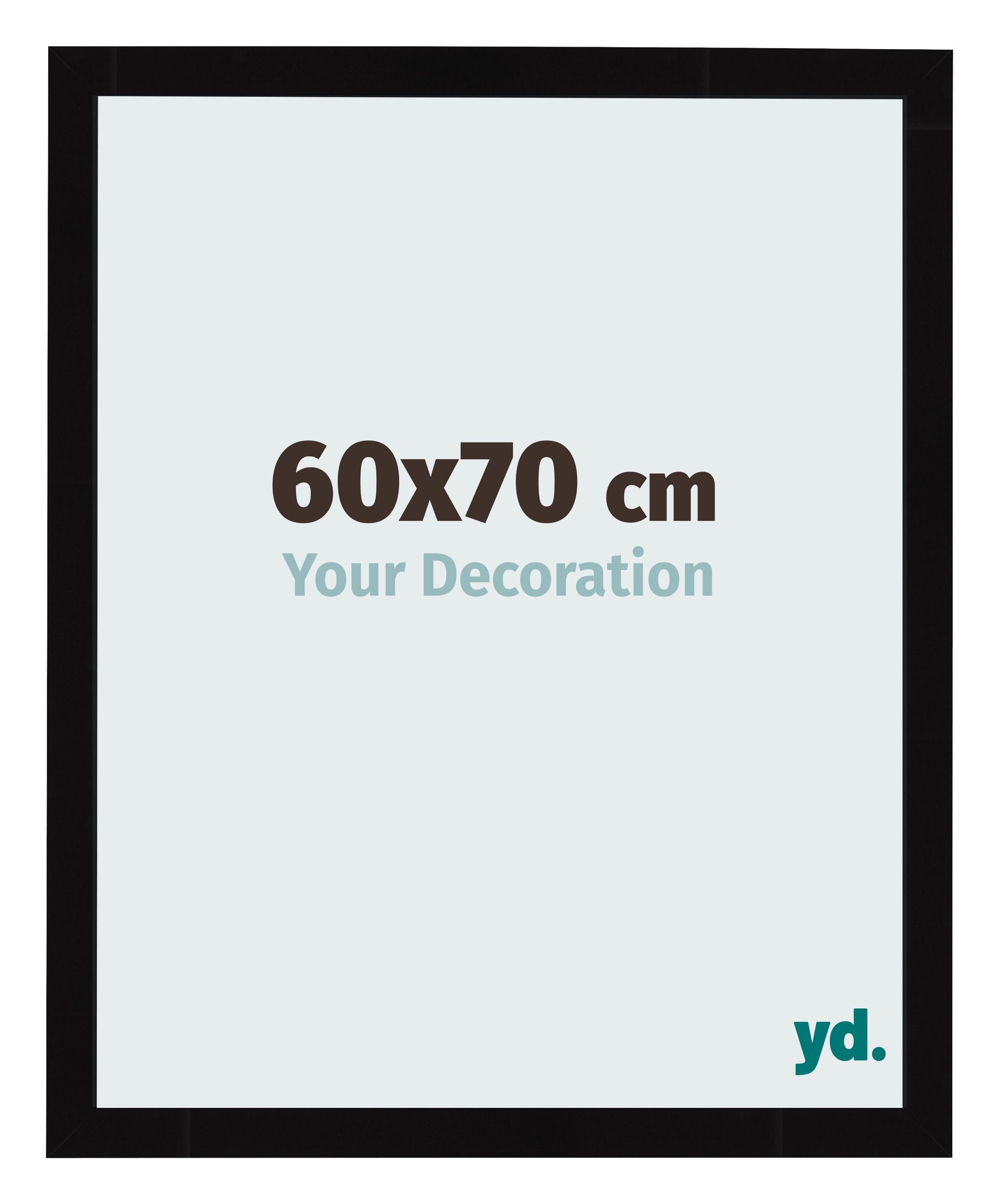 Photo Frame 60x70cm Black High Gloss MDF Bologna Front Size | Yourdecoration.com