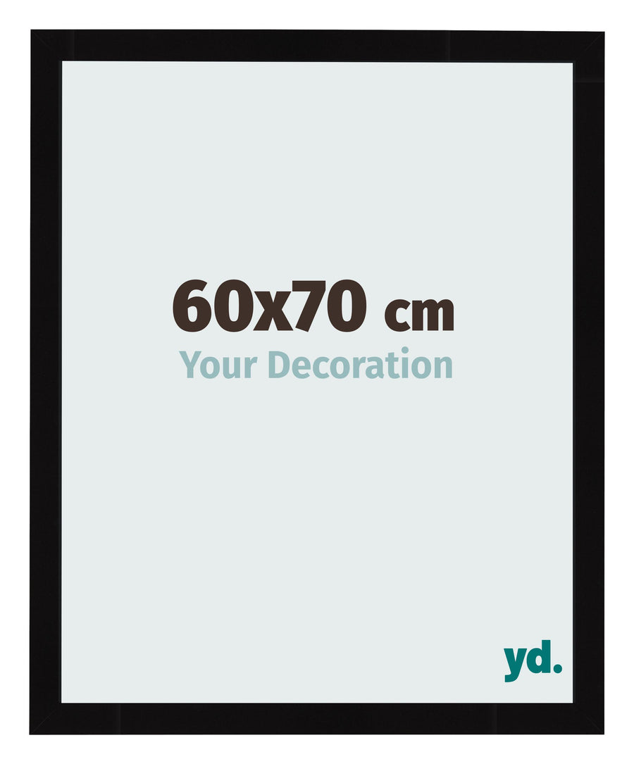 Photo Frame 60x70cm Black High Gloss MDF Bologna Front Size | Yourdecoration.com