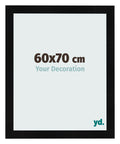 Photo Frame 60x70cm Black Silver Polished MDF Pisa Front Size | Yourdecoration.com