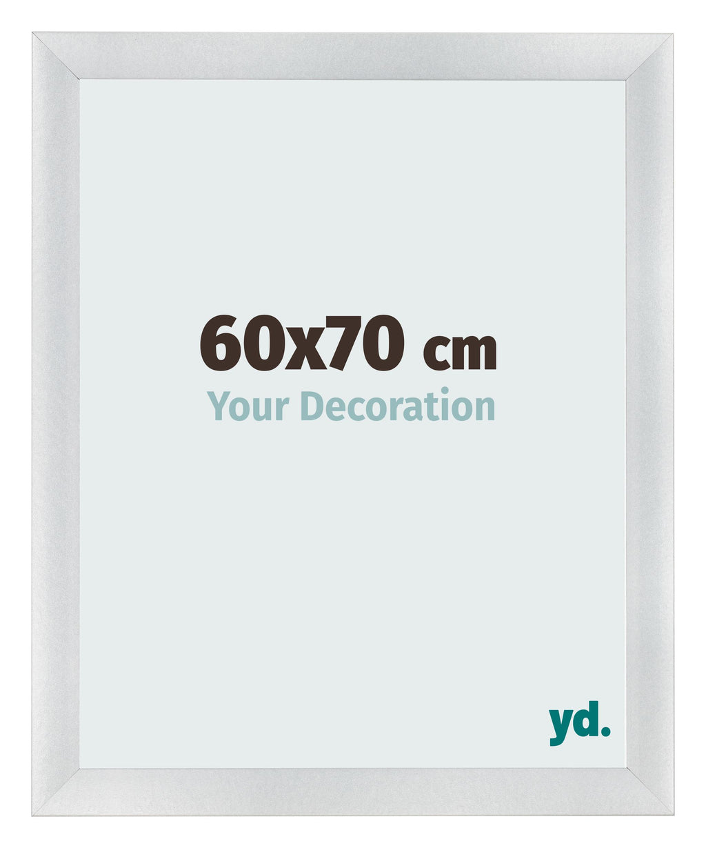 Photo Frame 60x70cm Silver Black Swept MDF Pisa Front Size | Yourdecoration.com
