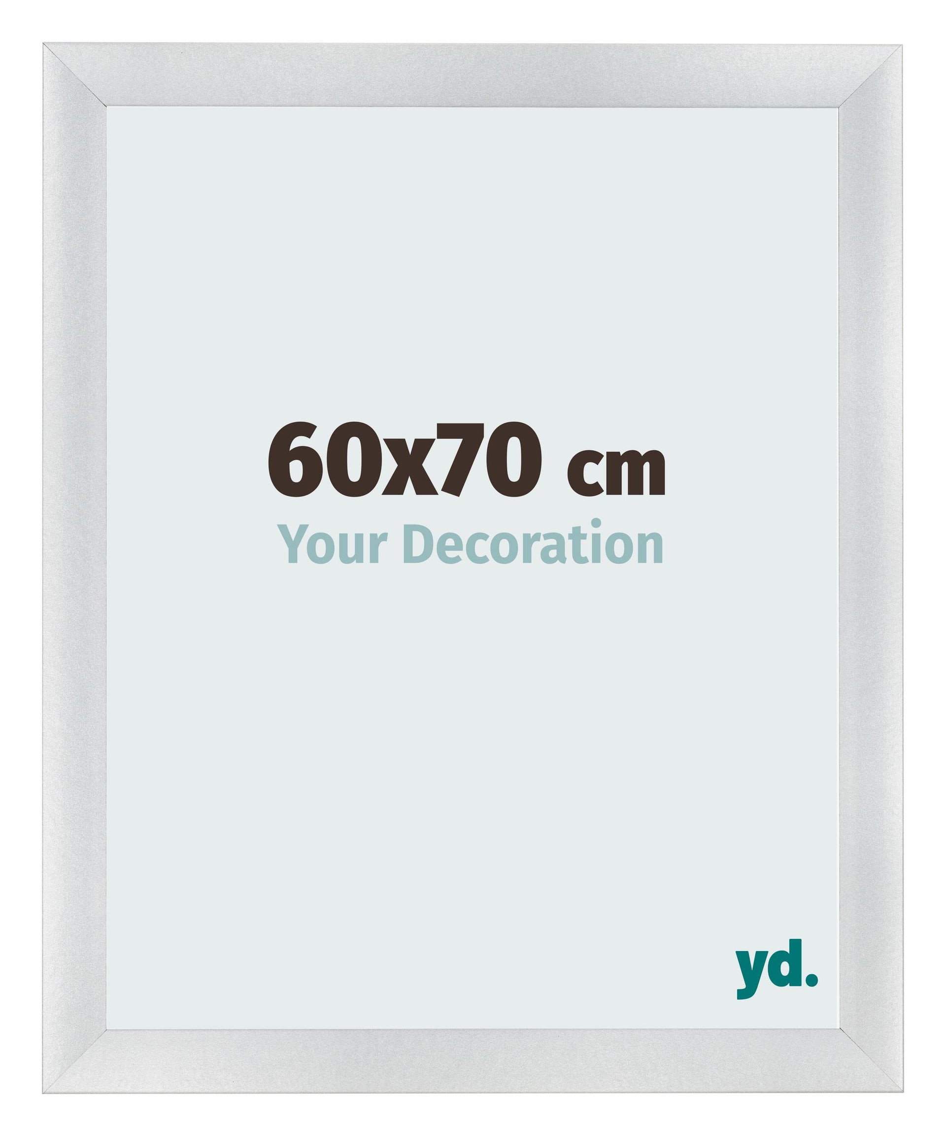 Photo Frame 60x70cm Silver Black Swept MDF Pisa Front Size | Yourdecoration.com