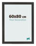 Photo Frame 60x80 cm Black Matte MDF Bologna Front Size | Yourdecoration.com
