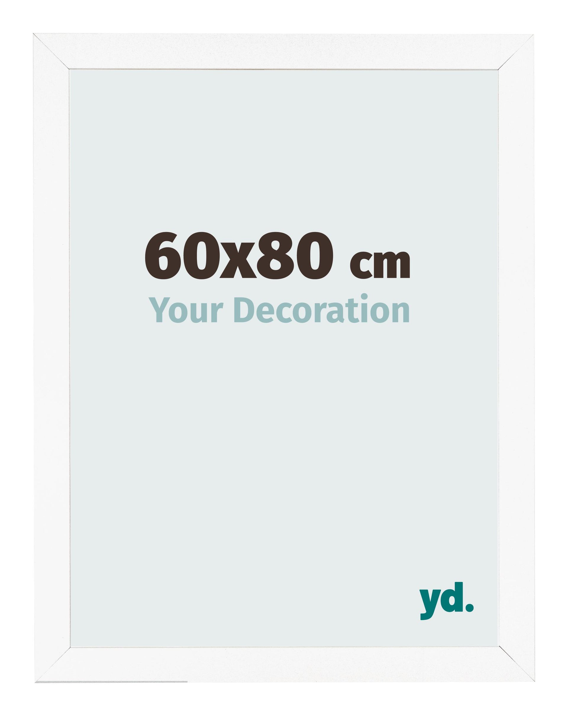 Photo Frame 60x80 cm White Matte MDF Bologna Front Size | Yourdecoration.com
