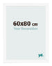 Photo Frame 60x80 cm White Matte MDF Bologna Front Size | Yourdecoration.com