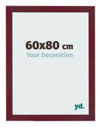 Photo Frame 60x80 cm Wine Red Swept MDF Bologna Front Size | Yourdecoration.com