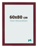 Photo Frame 60x80 cm Wine Red Swept MDF Bologna Front Size | Yourdecoration.com