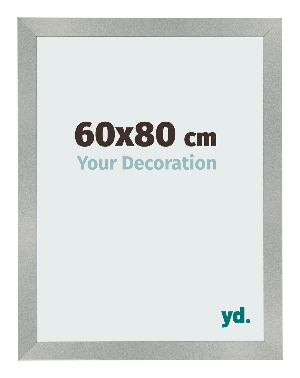 Photo Frame 60x80cm Aluminum Brushed MDF Bologna Front Size | Yourdecoration.com