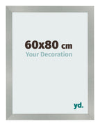 Photo Frame 60x80cm Aluminum Brushed MDF Bologna Front Size | Yourdecoration.com