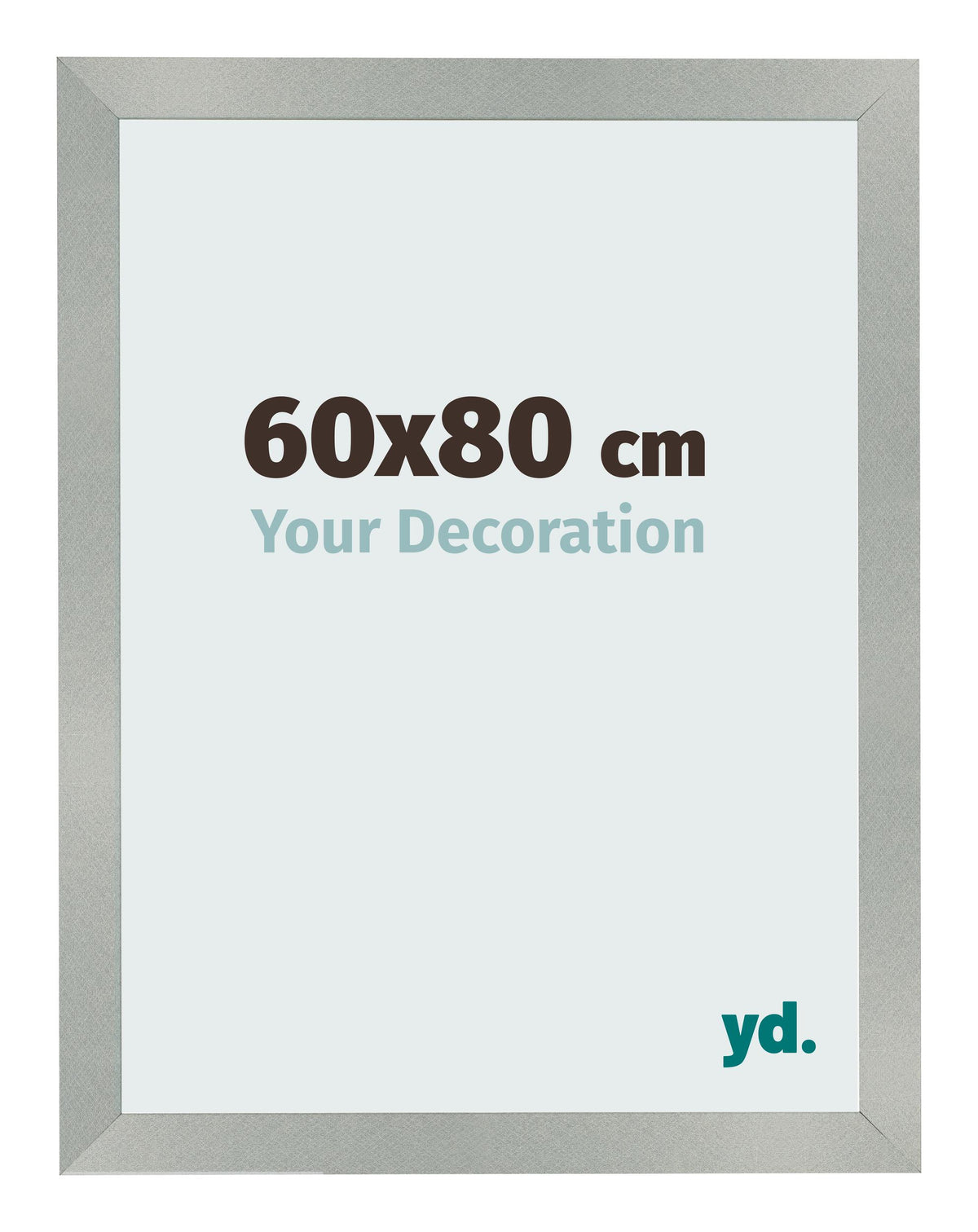 Photo Frame 60x80cm Aluminum Brushed MDF Bologna Front Size | Yourdecoration.com