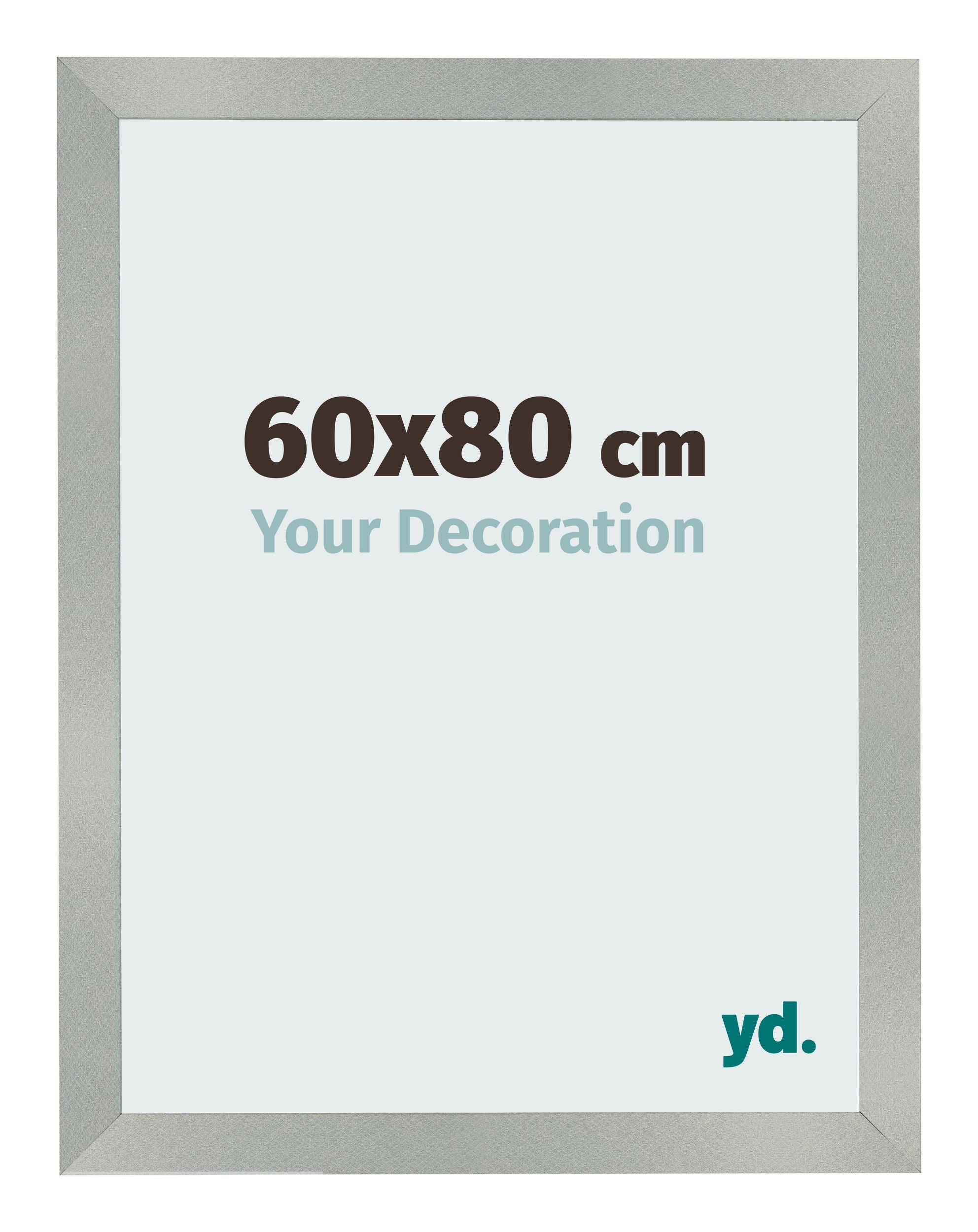 Photo Frame 60x80cm Aluminum Brushed MDF Bologna Front Size | Yourdecoration.com