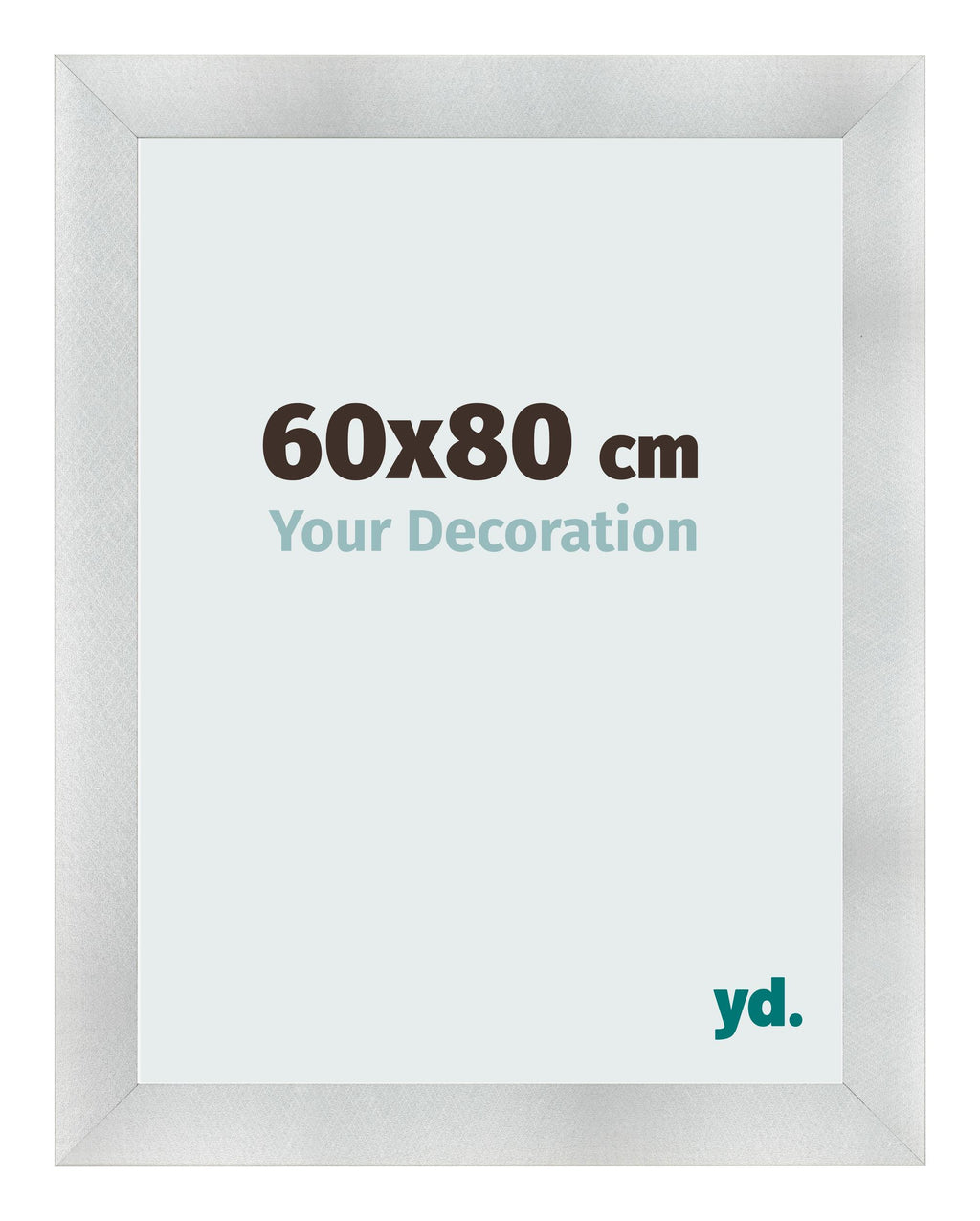 Photo Frame 60x80cm Aluminum Brushed MDF Pisa Front Size | Yourdecoration.com