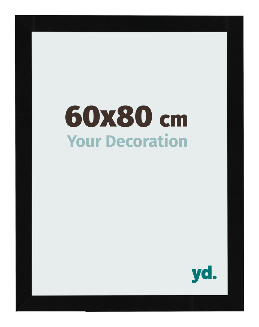 Photo Frame 60x80cm Black High Gloss MDF Bologna Front Size | Yourdecoration.com