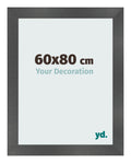 Photo Frame 60x80cm Black Silver Polished MDF Pisa Front Size | Yourdecoration.com