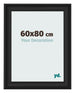 Photo Frame 60x80cm Black Woodgrain MDF Lazio Front Size | Yourdecoration.com