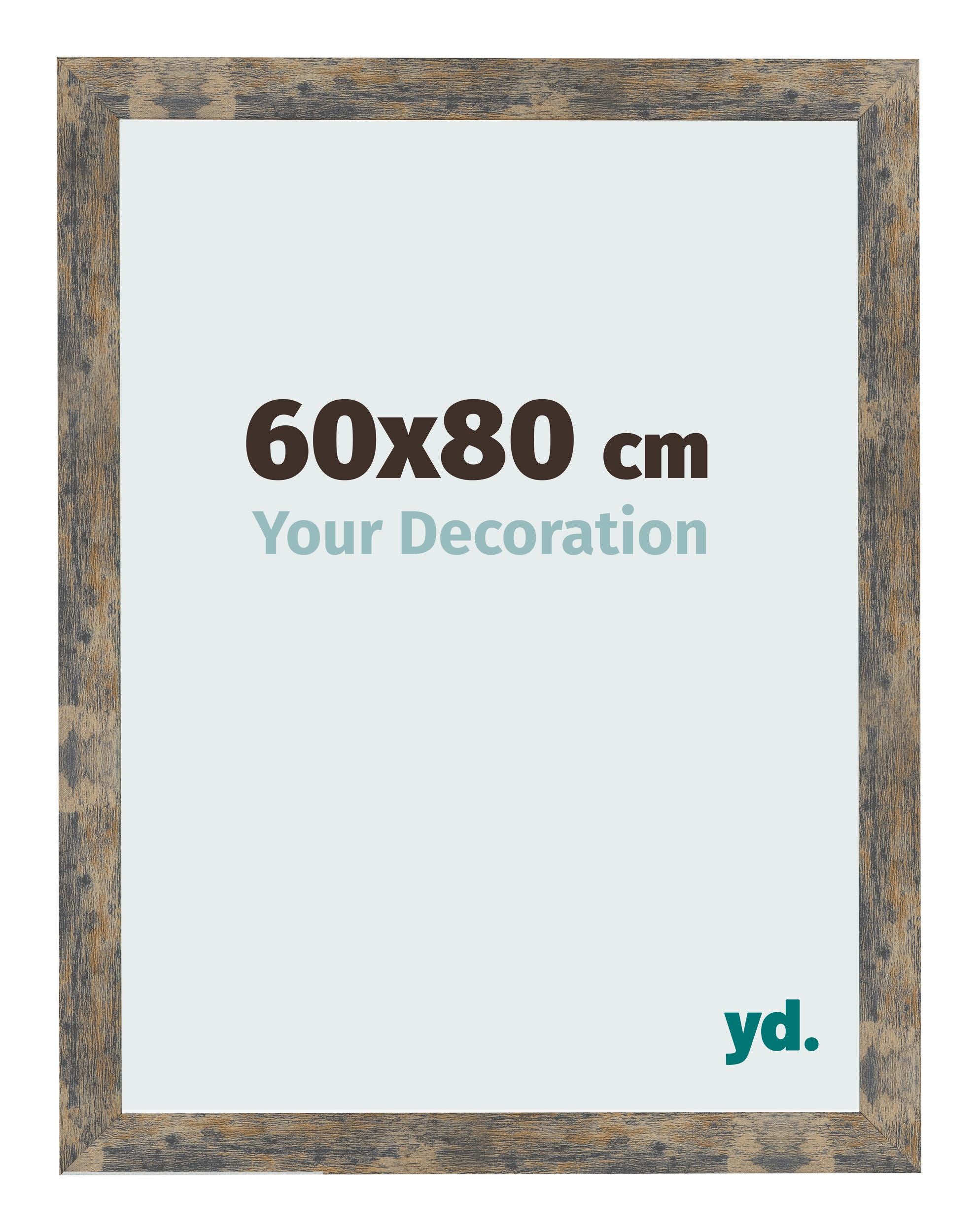 Photo Frame 60x80cm Blue Gold Melange MDF Bologna Front Size | Yourdecoration.com