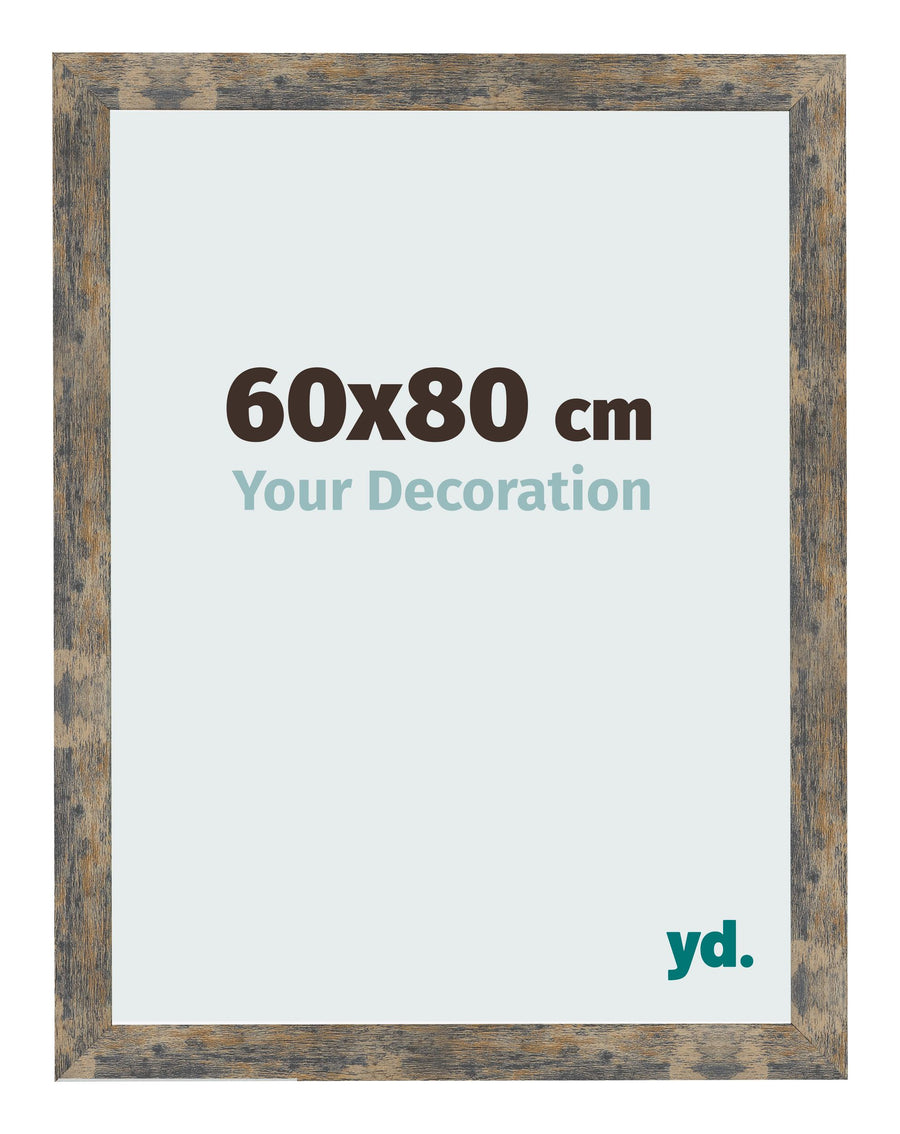 Photo Frame 60x80cm Blue Gold Melange MDF Bologna Front Size | Yourdecoration.com