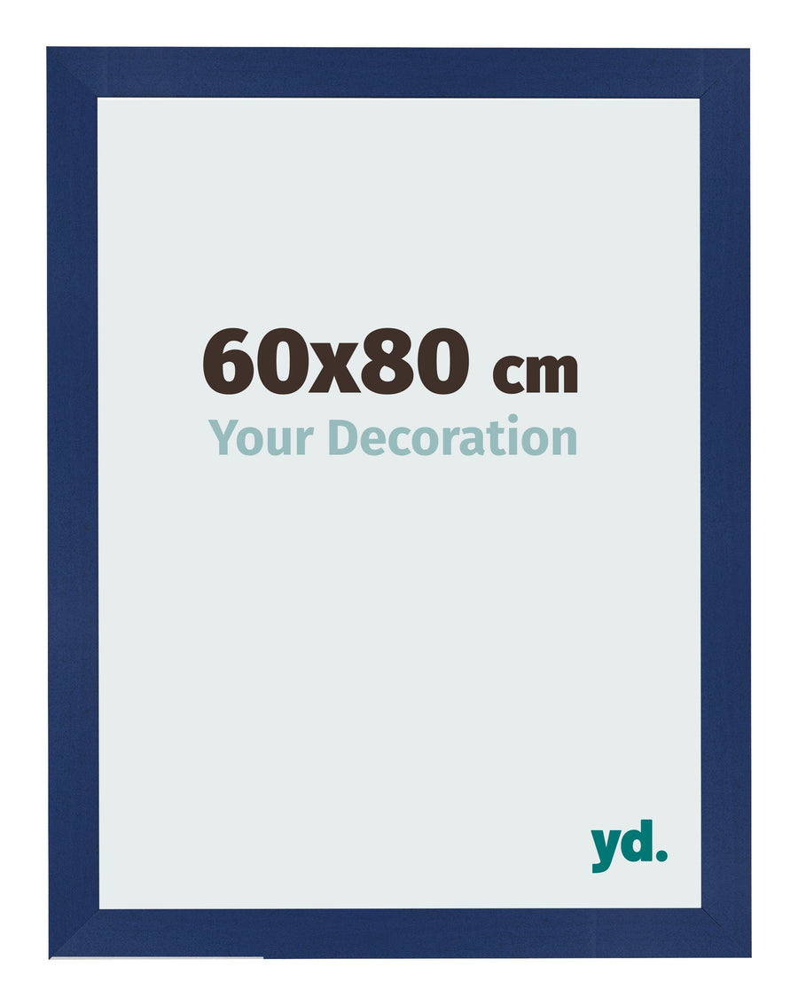 Photo Frame 60x80cm Dark Blue Swept MDF Bologna Front Size | Yourdecoration.com