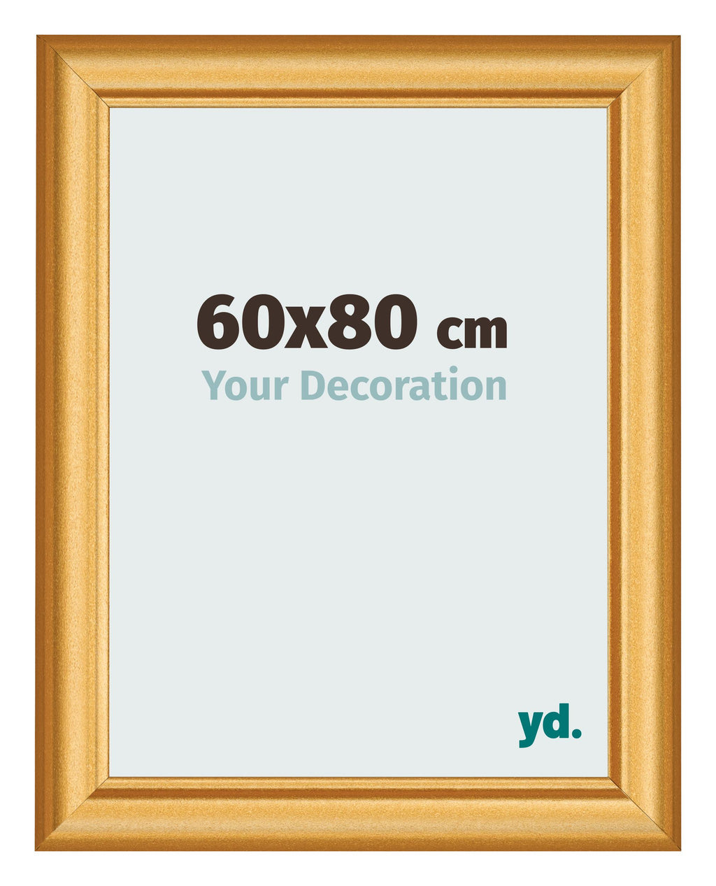 Photo Frame 60x80cm Gold Matte MDF Lazio Front Size | Yourdecoration.com