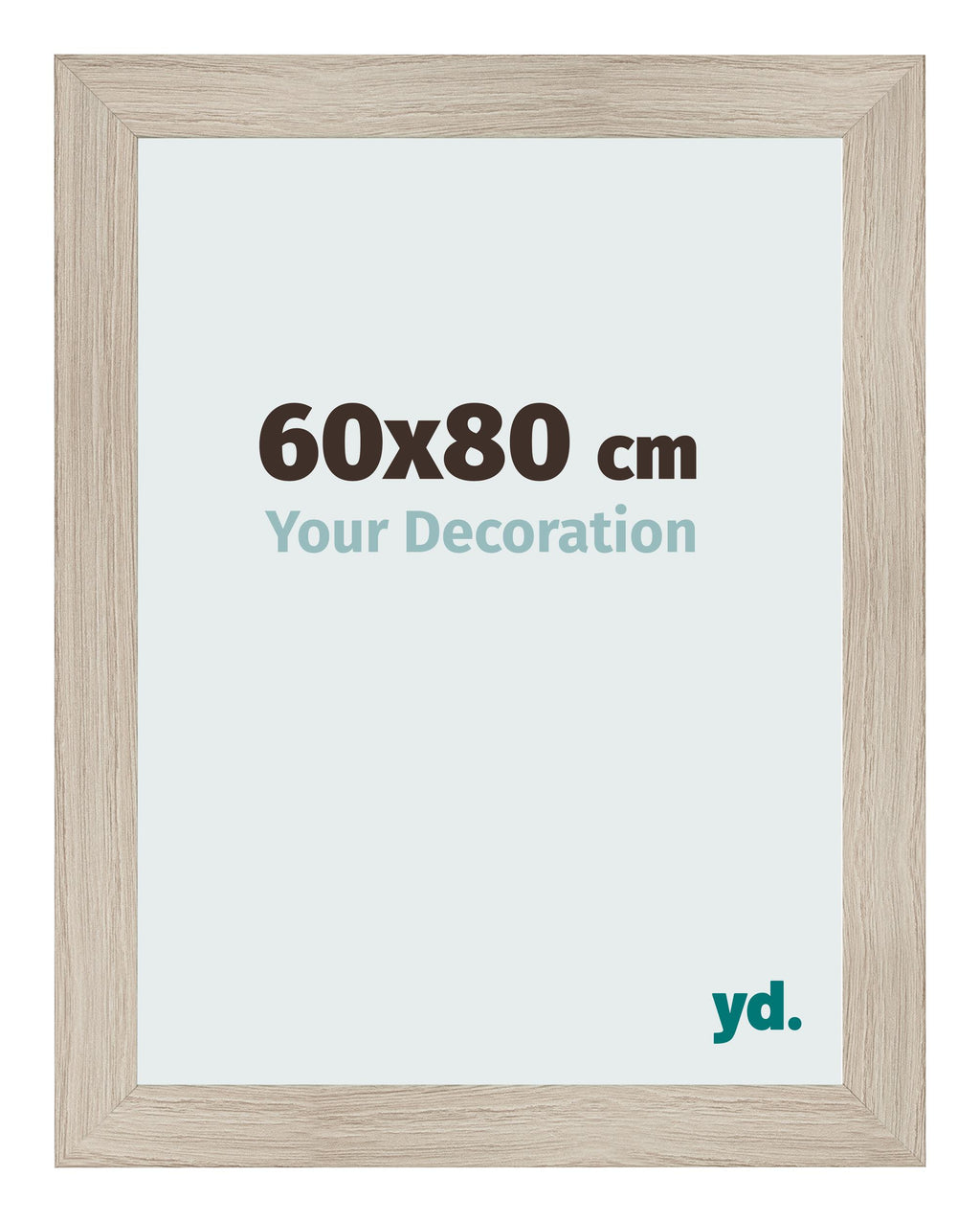 Photo Frame 60x80cm Oak Rustic MDF Pisa Front Size | Yourdecoration.com