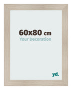 Photo Frame 60x80cm Oak Rustic MDF Pisa Front Size | Yourdecoration.com