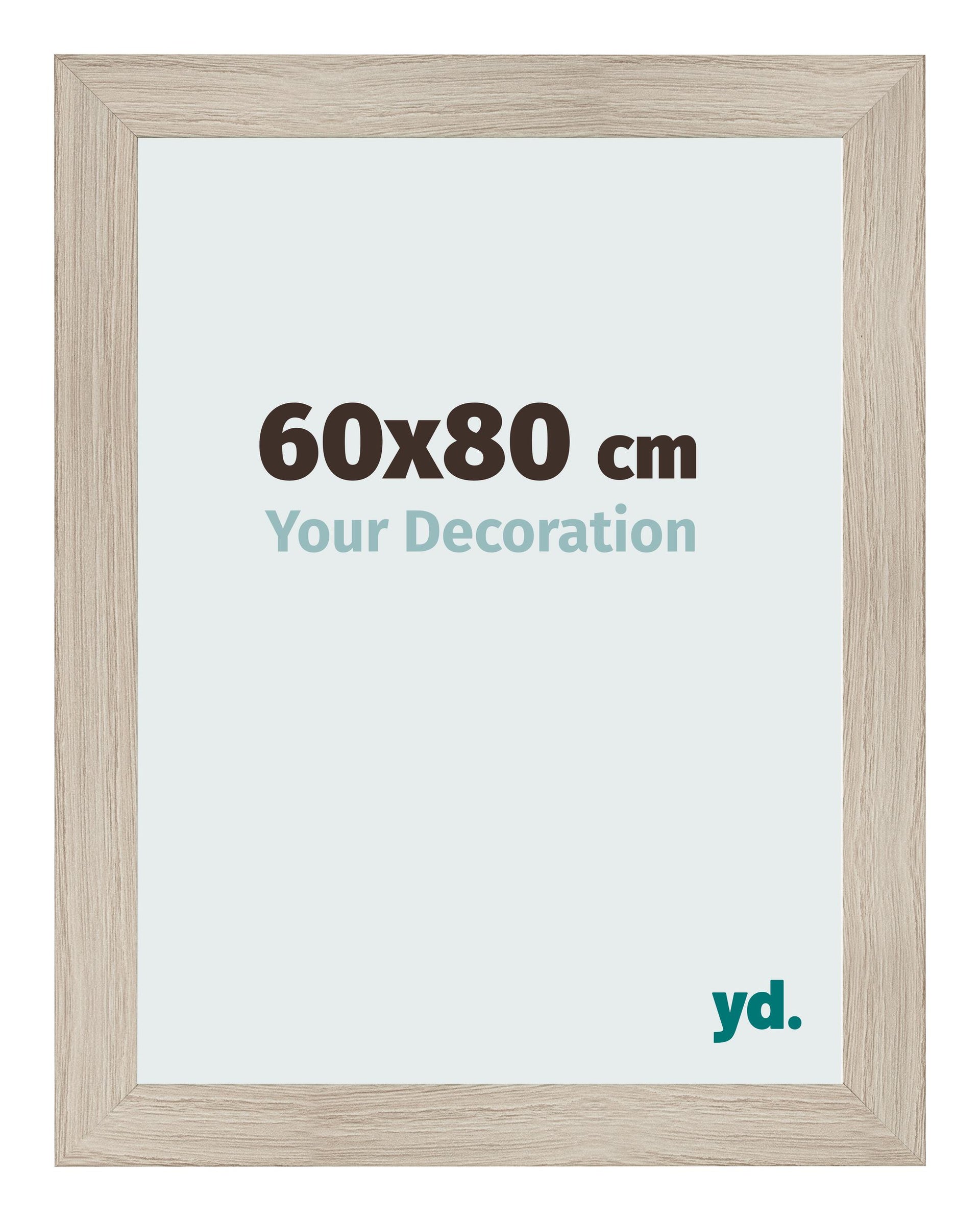 Photo Frame 60x80cm Oak Rustic MDF Pisa Front Size | Yourdecoration.com