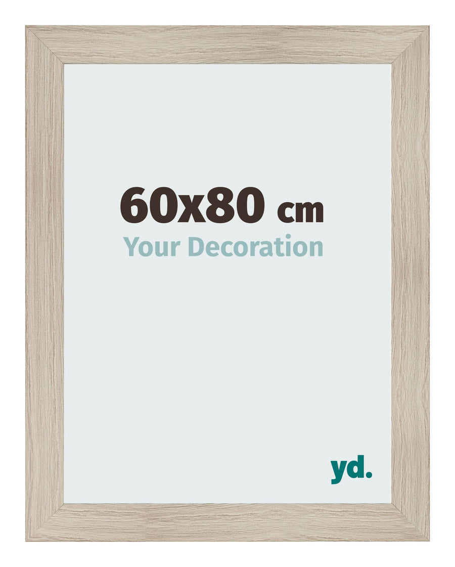 Photo Frame 60x80cm Oak Rustic MDF Pisa Front Size | Yourdecoration.com