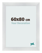 Photo Frame 60x80cm Silver Black Swept MDF Pisa Front Size | Yourdecoration.com
