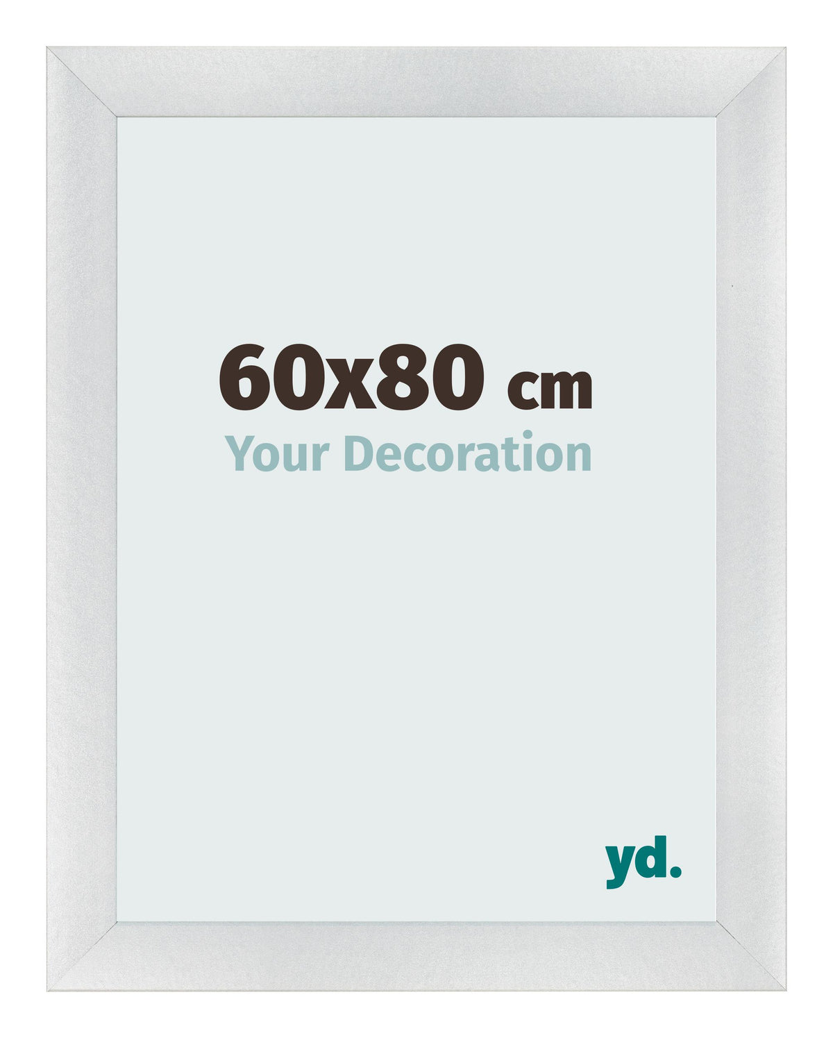 Photo Frame 60x80cm Silver Black Swept MDF Pisa Front Size | Yourdecoration.com