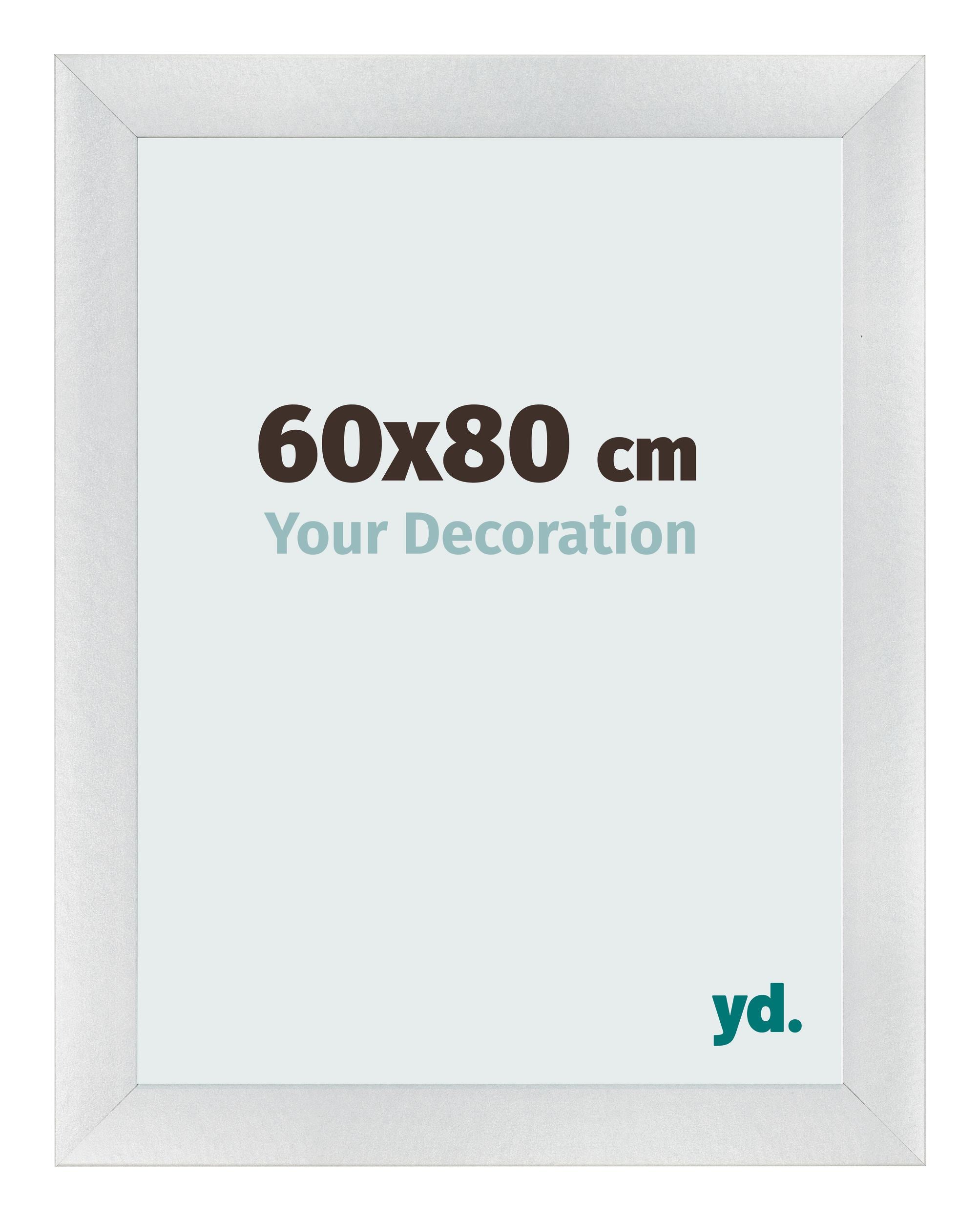 Photo Frame 60x80cm Silver Black Swept MDF Pisa Front Size | Yourdecoration.com