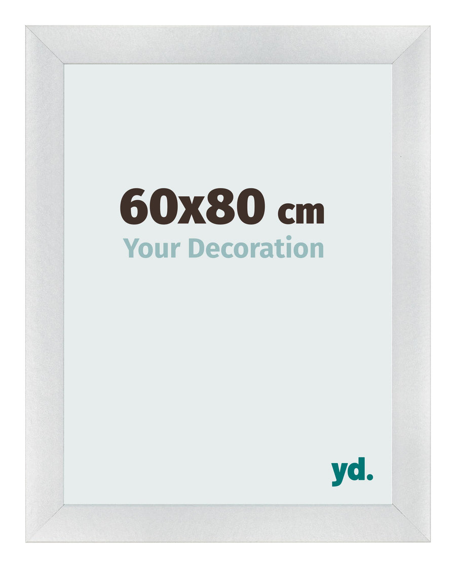 Photo Frame 60x80cm Silver Black Swept MDF Pisa Front Size | Yourdecoration.com