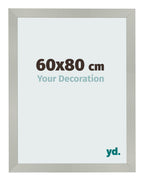 Photo Frame 60x80cm Silver Matte MDF Bologna Front Size | Yourdecoration.com