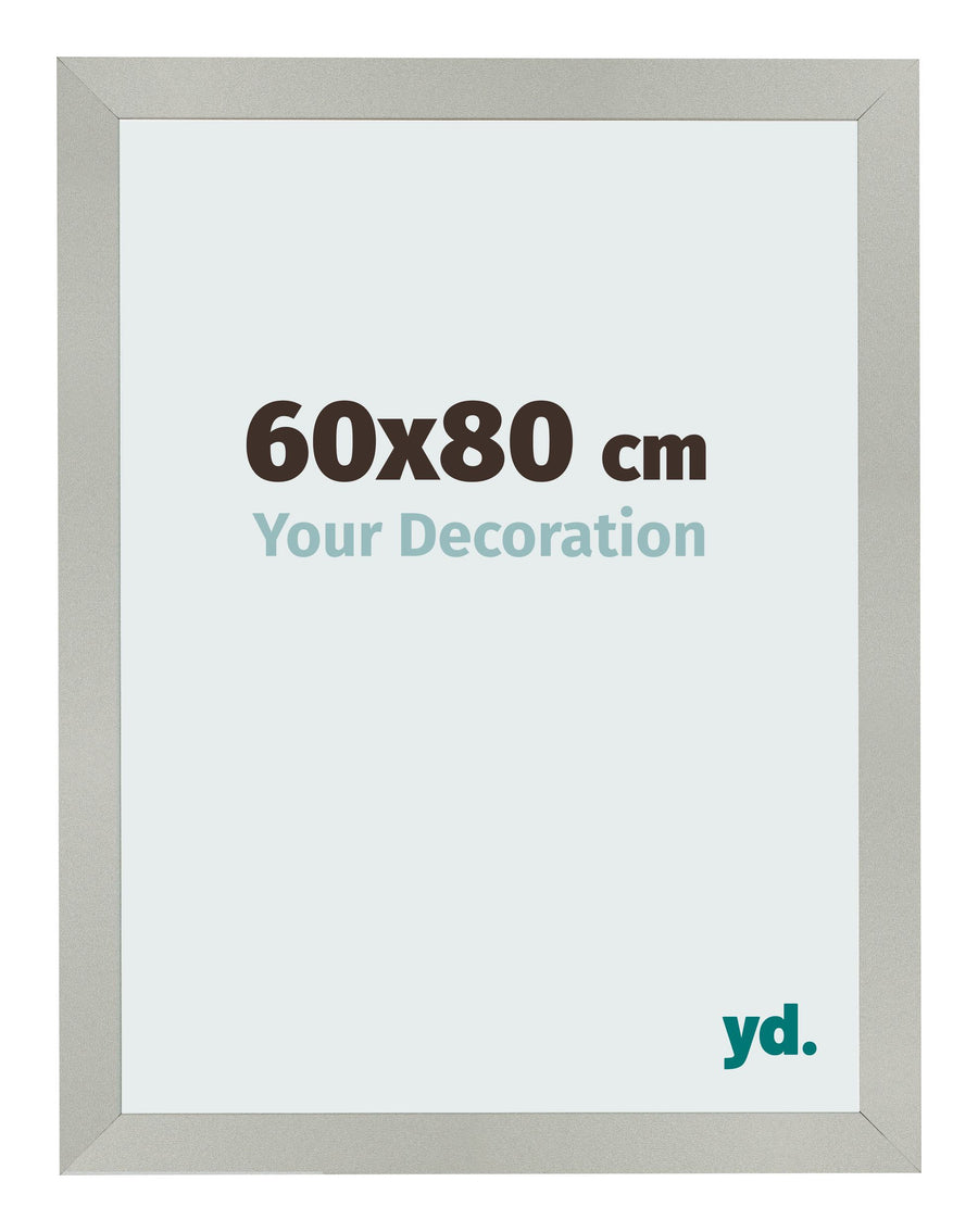 Photo Frame 60x80cm Silver Matte MDF Bologna Front Size | Yourdecoration.com