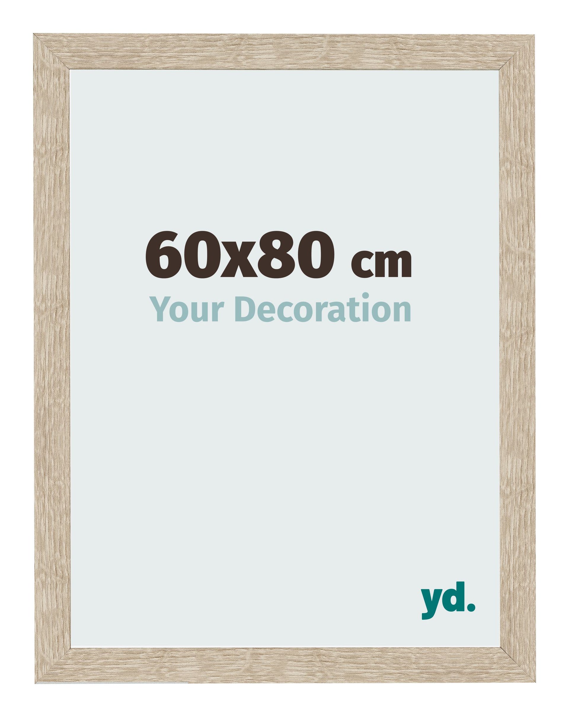 Photo Frame 60x80cm Sonoma Oak MDF Bologna Front Size | Yourdecoration.com